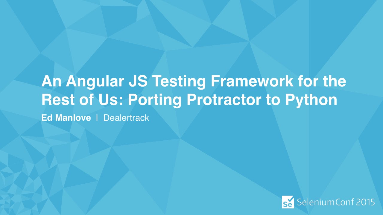 Protractor An Angular JS Testing Framework