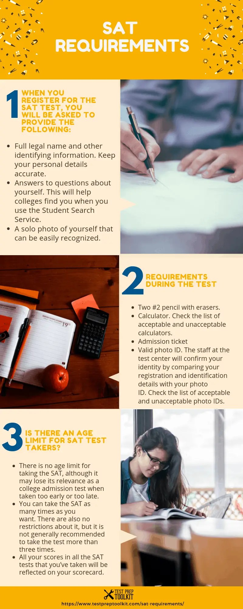 SAT Test Requirements Test Day Requirements