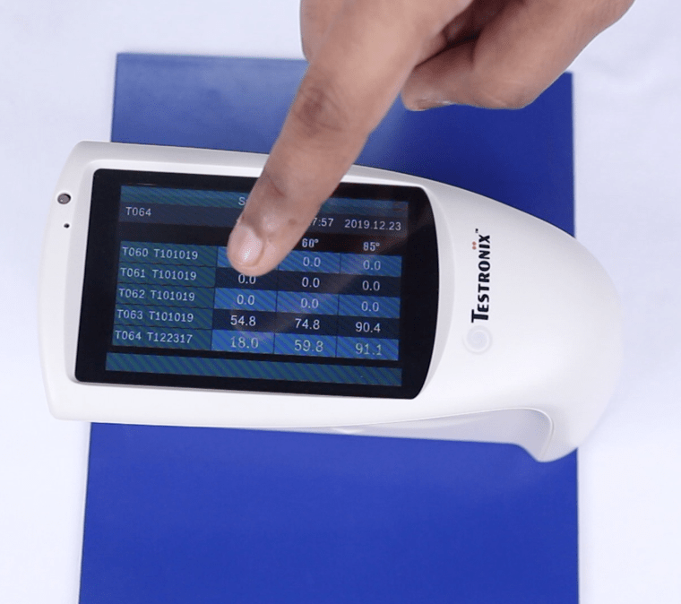 Use a Paint Gloss Meter to check the glossiness of the surface