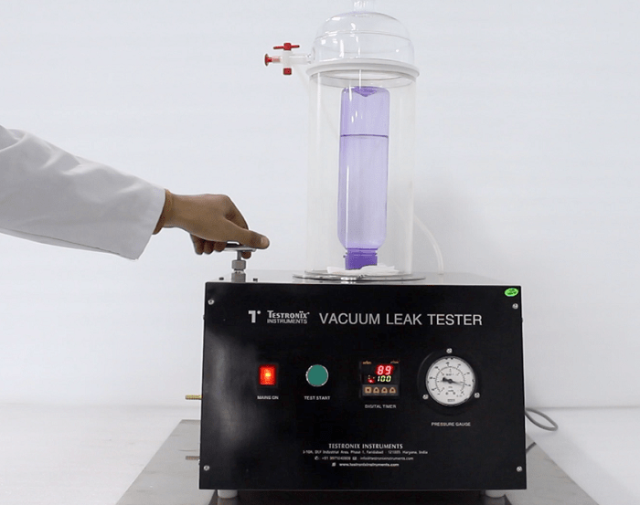 A guide to using vacuum leak tester for bottles Ensures Quality of Products