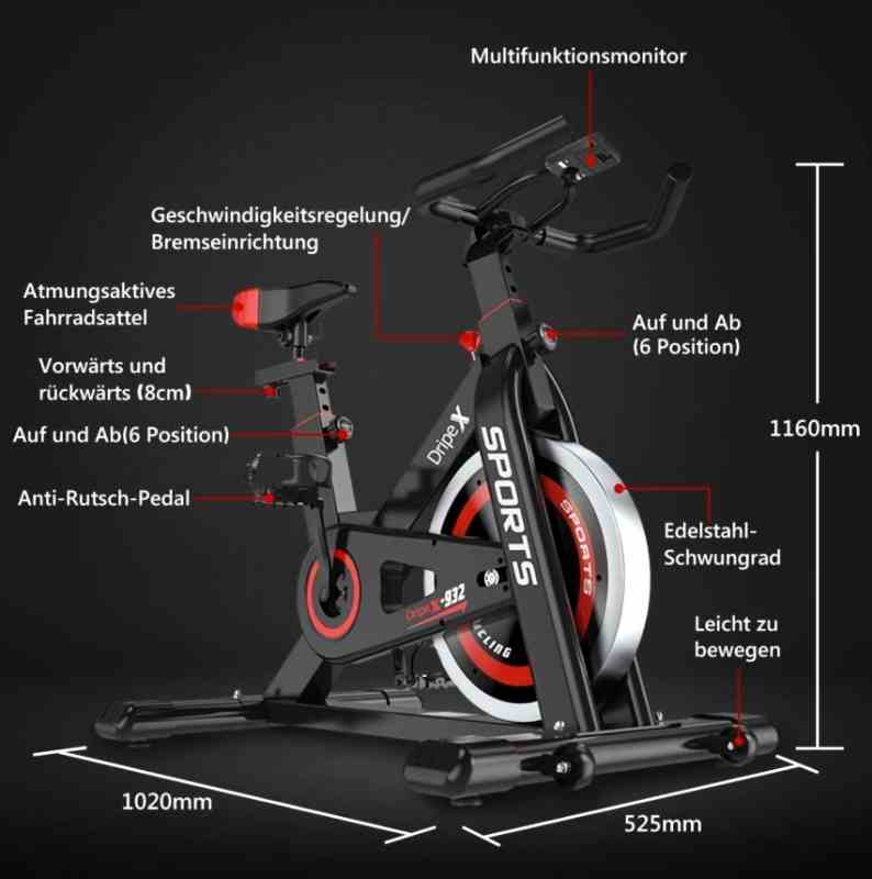 Dripex Indoor Heimtrainer im Test - Sehr guter Heimtrainer mit 150 kg