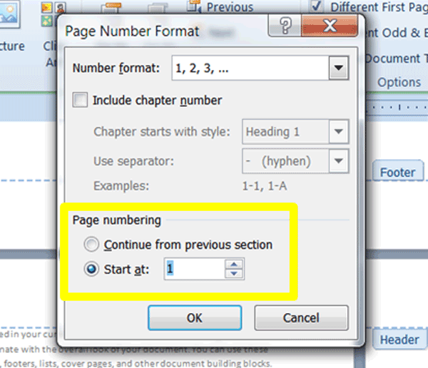 Free Microsoft Word Tutorial Page Numbering Beginner Restart Page