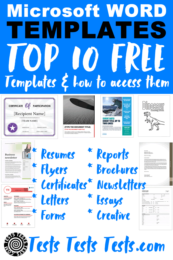 Top 10 Microsoft Word Templates you should try today Free Templates for