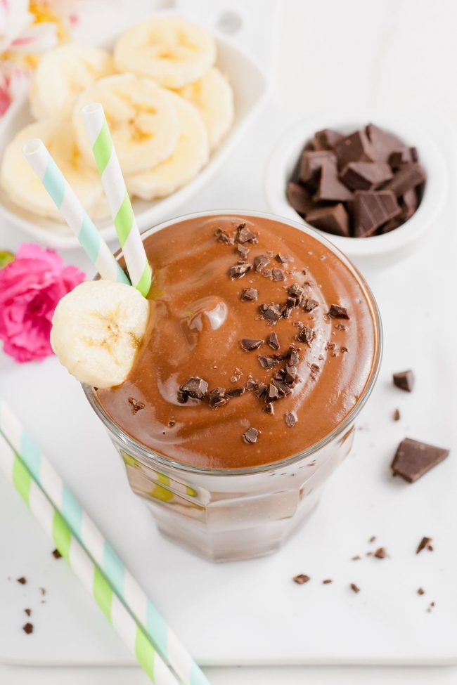 Chocolate Avocado Smoothie (super rich, creamy, thick!) Texanerin Baking