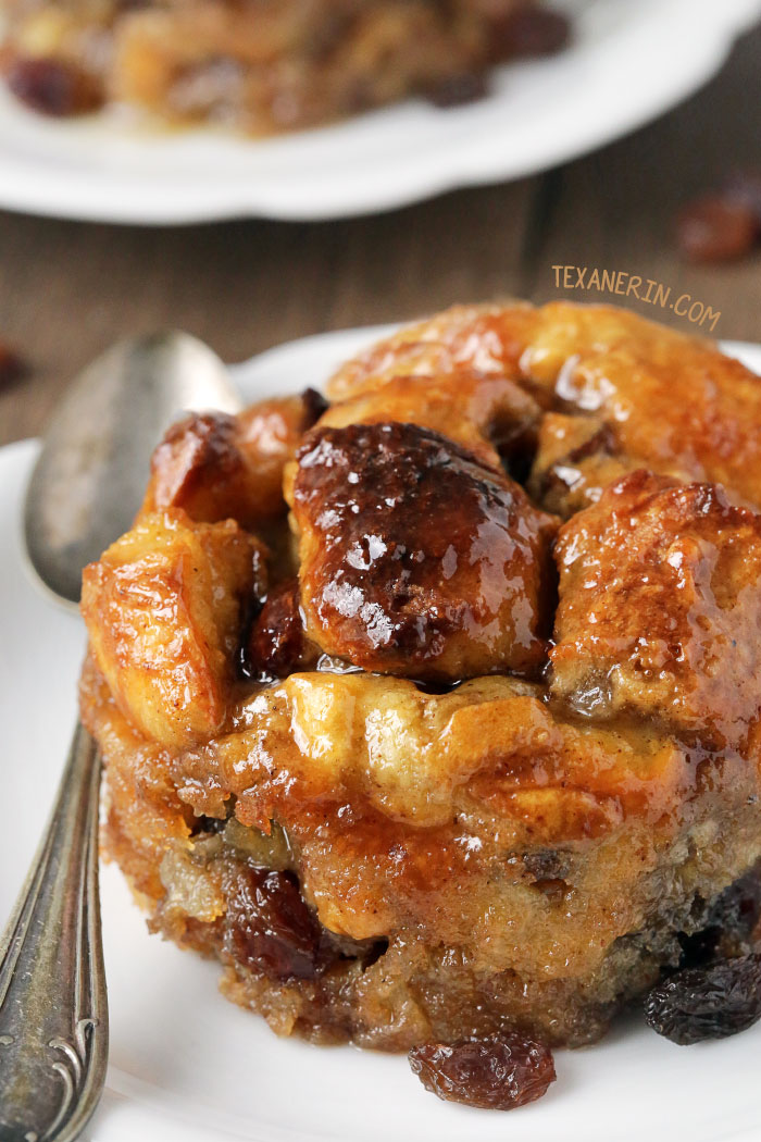 Bread Pudding for Two with Bourbon Sauce (glutenfree, dairyfree