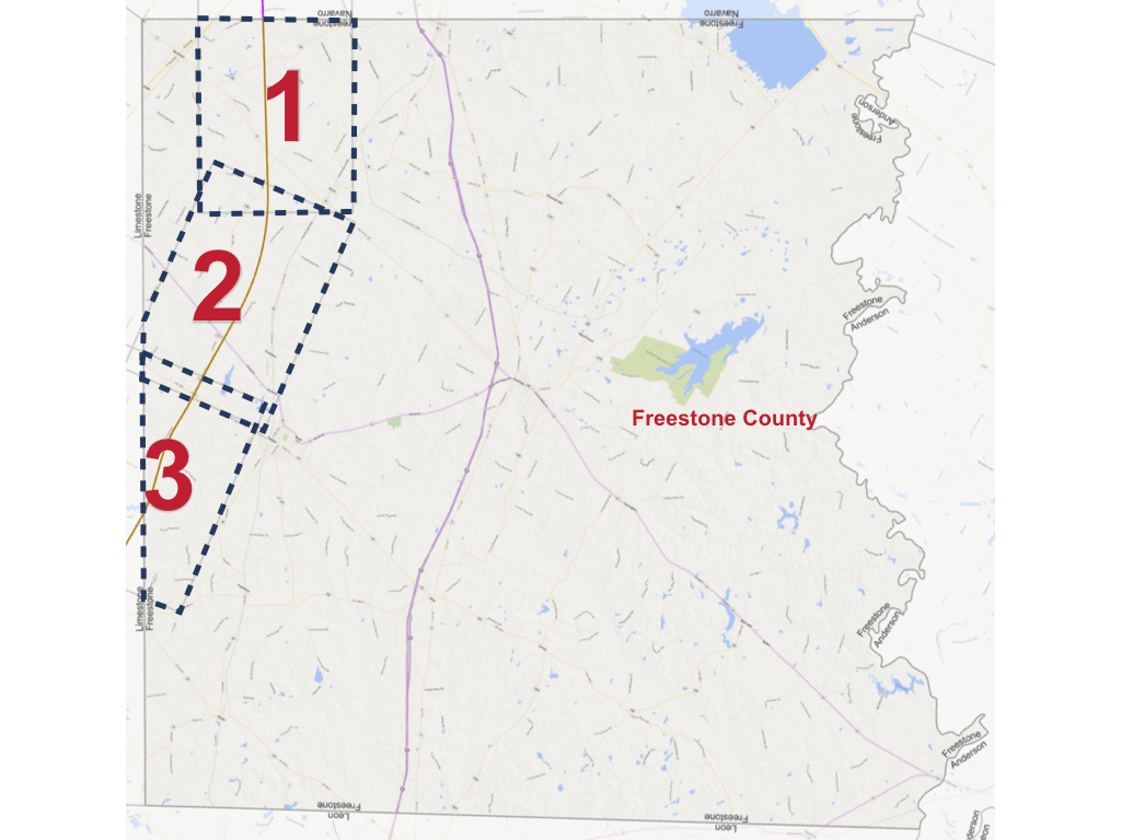 Freestone County Alignment Maps Texas Central
