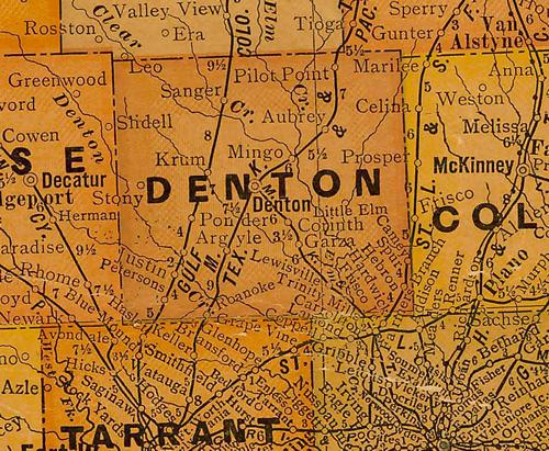 Map Of Denton Texas And Surrounding Cities Denton County Texas.