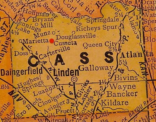Cusseta, Texas, Cass County.