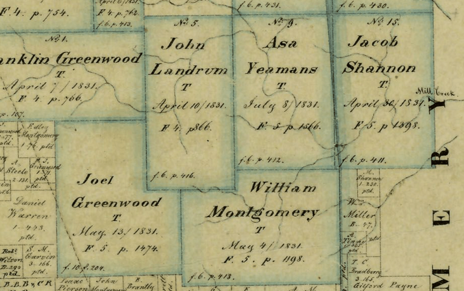 Texas History Page William Montgomery Land Grant Not Located in