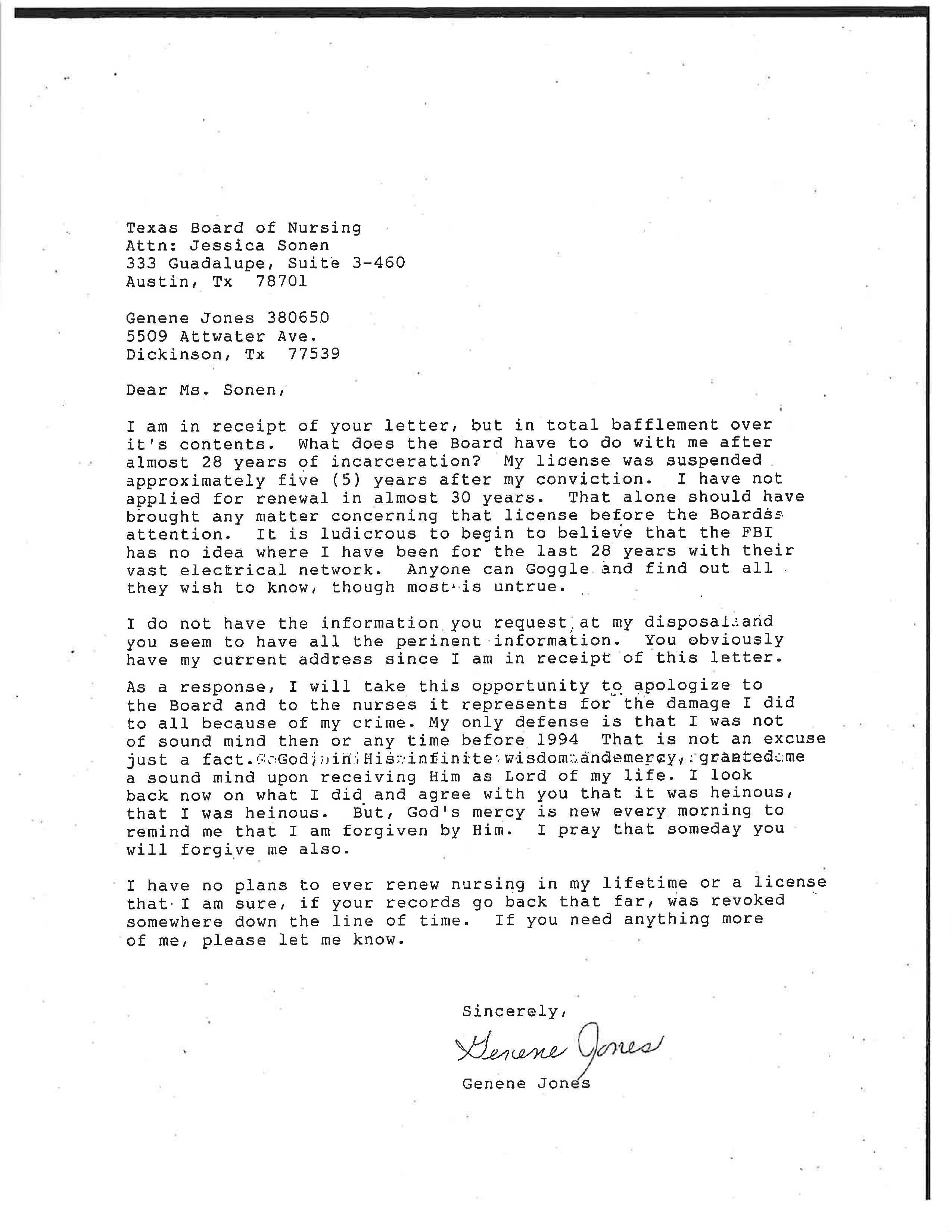 "Death Shift" Nurse Genene Jones Seems to Admit Guilt