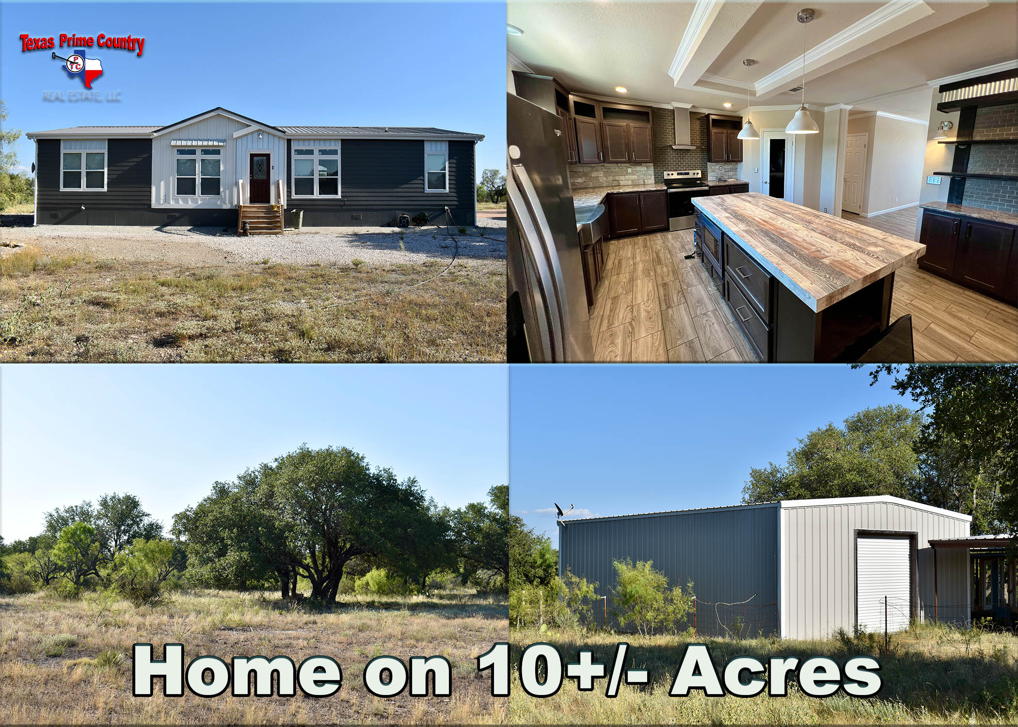 Home on 10+/ Acres with a Shop! Brady Texas Real Estate, McCulloch