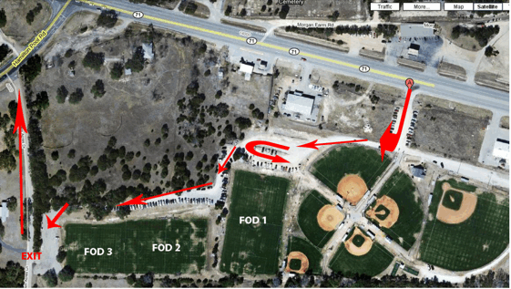 Texas Soccer Fields Field of Dreams (FOD, LTYA Fields, Lake Travis