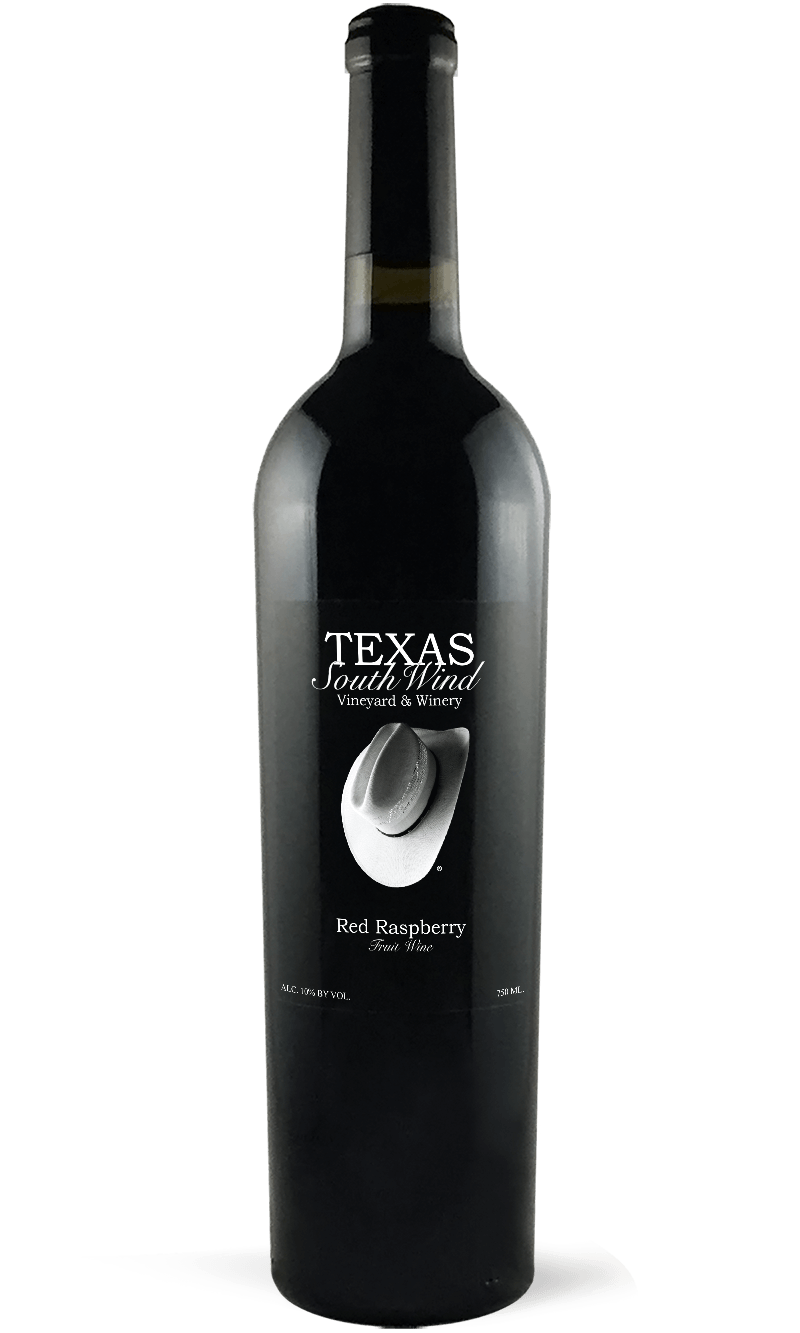 Red Raspberry Fruit Wine Texas SouthWind Vineyard and Winery