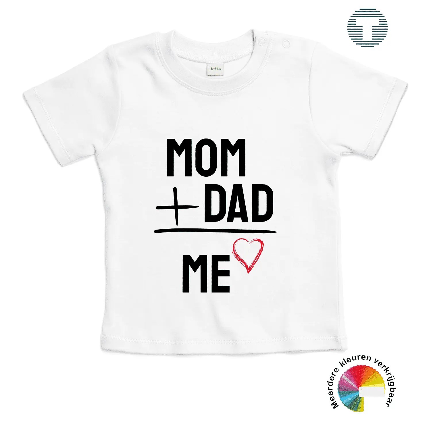 Mom + dad = me baby tshirt