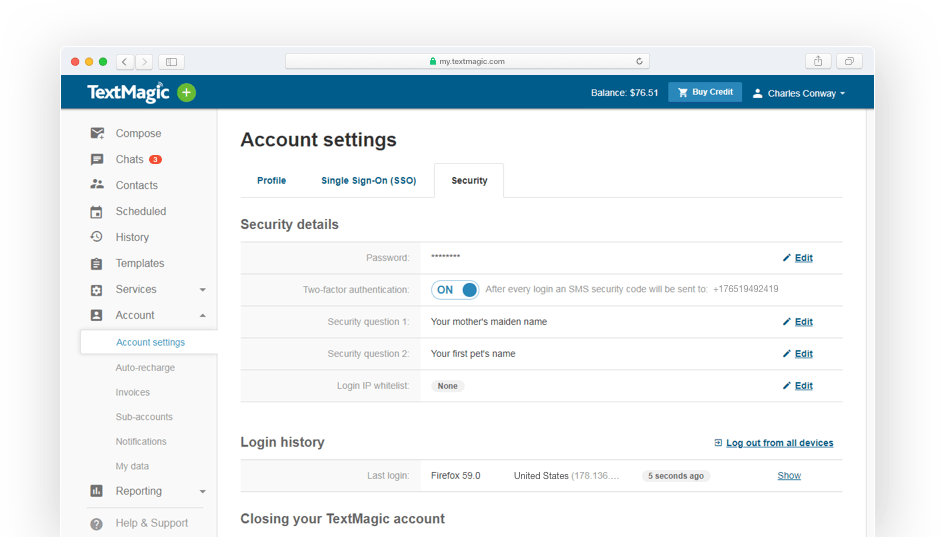 Secure Text Messaging Contact Customers & Staff Securely