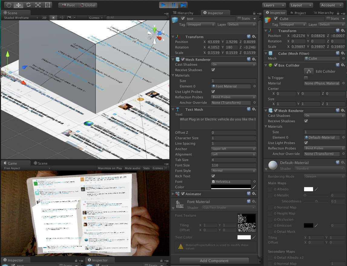 Unity Text Meshes not disabling Mesh Renderer Vuforia Developer Portal