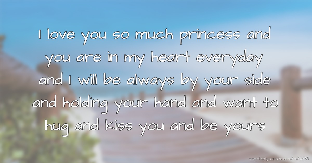 I love you so much princess and you are in my heart... Text Message