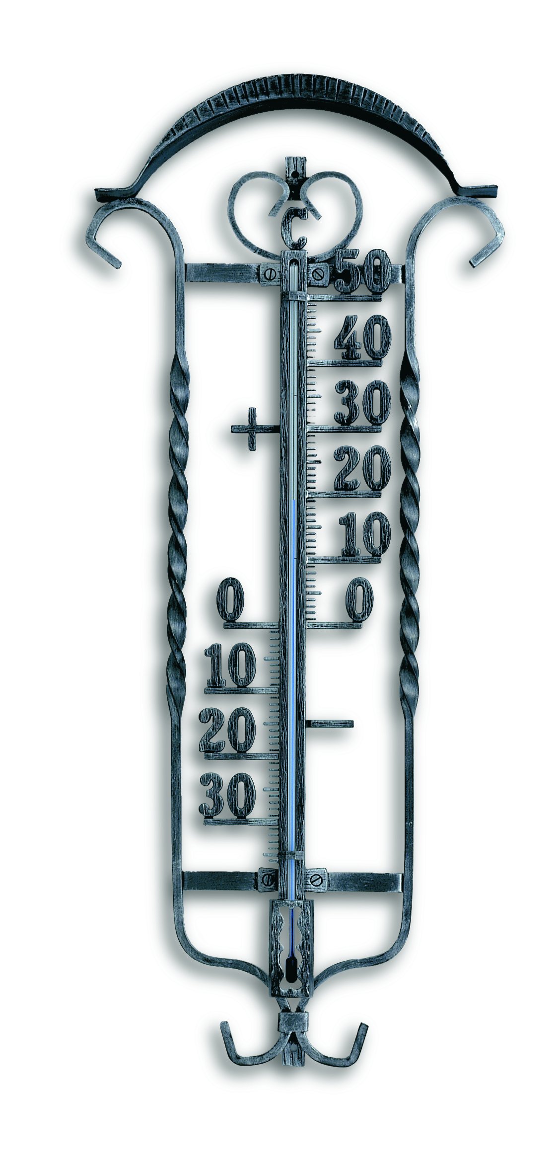 Analogue outdoor thermometer made of wrought iron TFA Dostmann