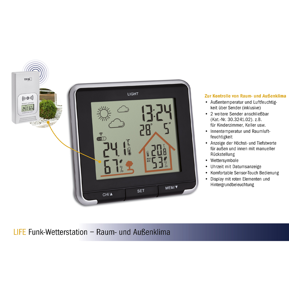 Funk-Wetterstation LIFE | TFA Dostmann