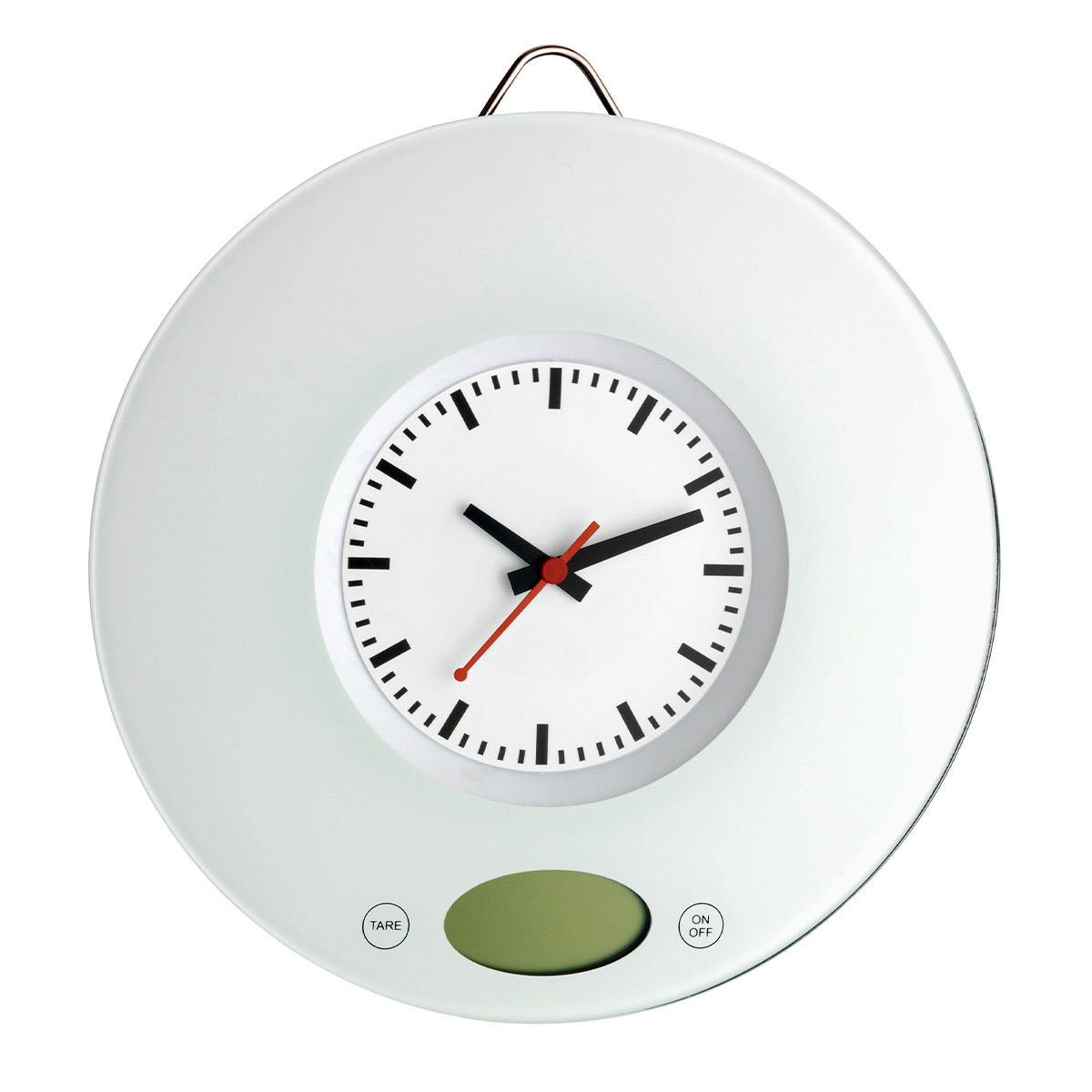 Digital design kitchen scales with quartz clock TFA Dostmann