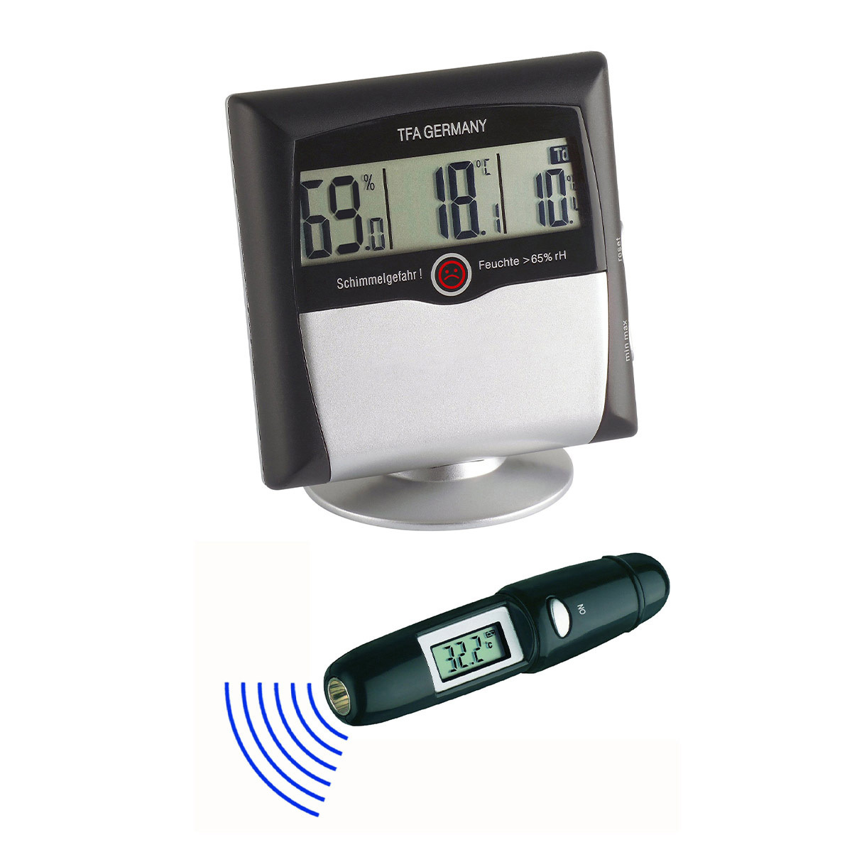 Digital ThermoHygrometer and Infrared Thermometer KLIMA CONTROL SET