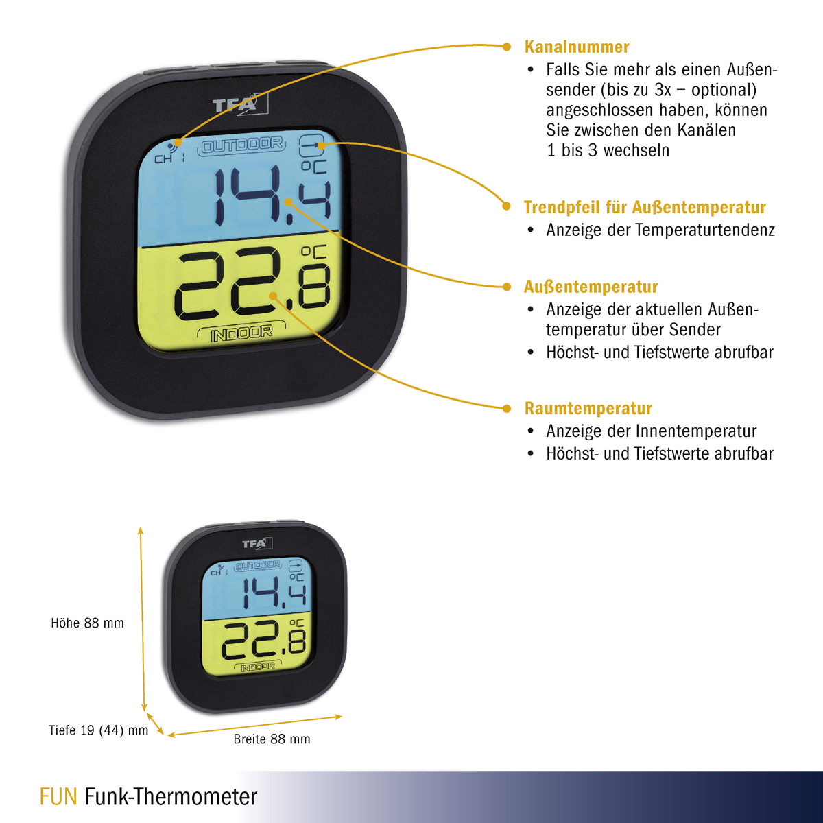 Wireless thermometer FUN | TFA Dostmann