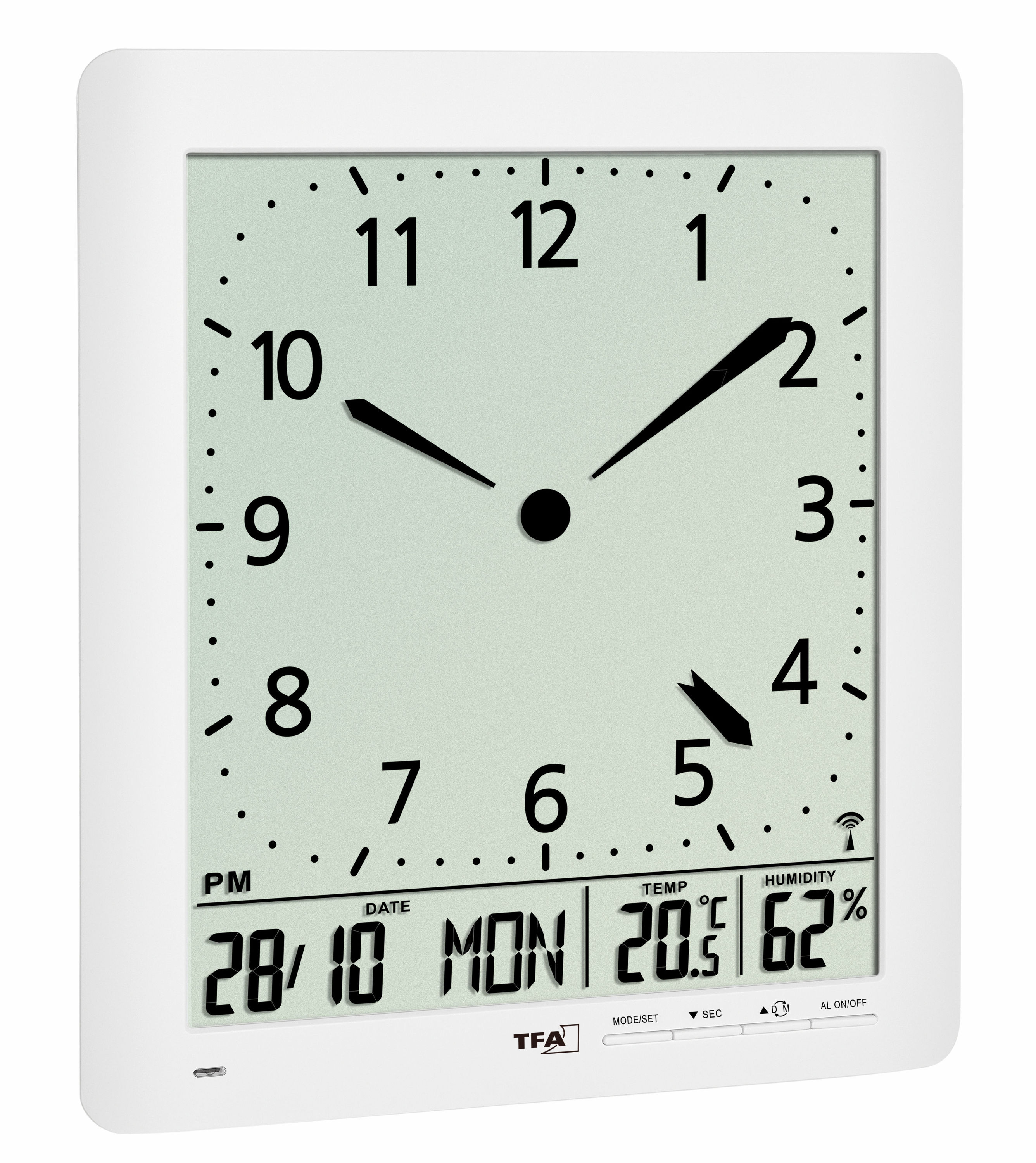 RadioControlled Wall Clock with Room Climate TFA Dostmann