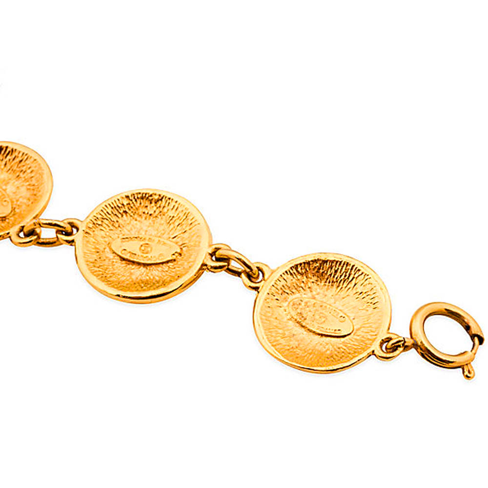 Vintage Chanel Gold Logo Coin Bracelet TFTM Melrose