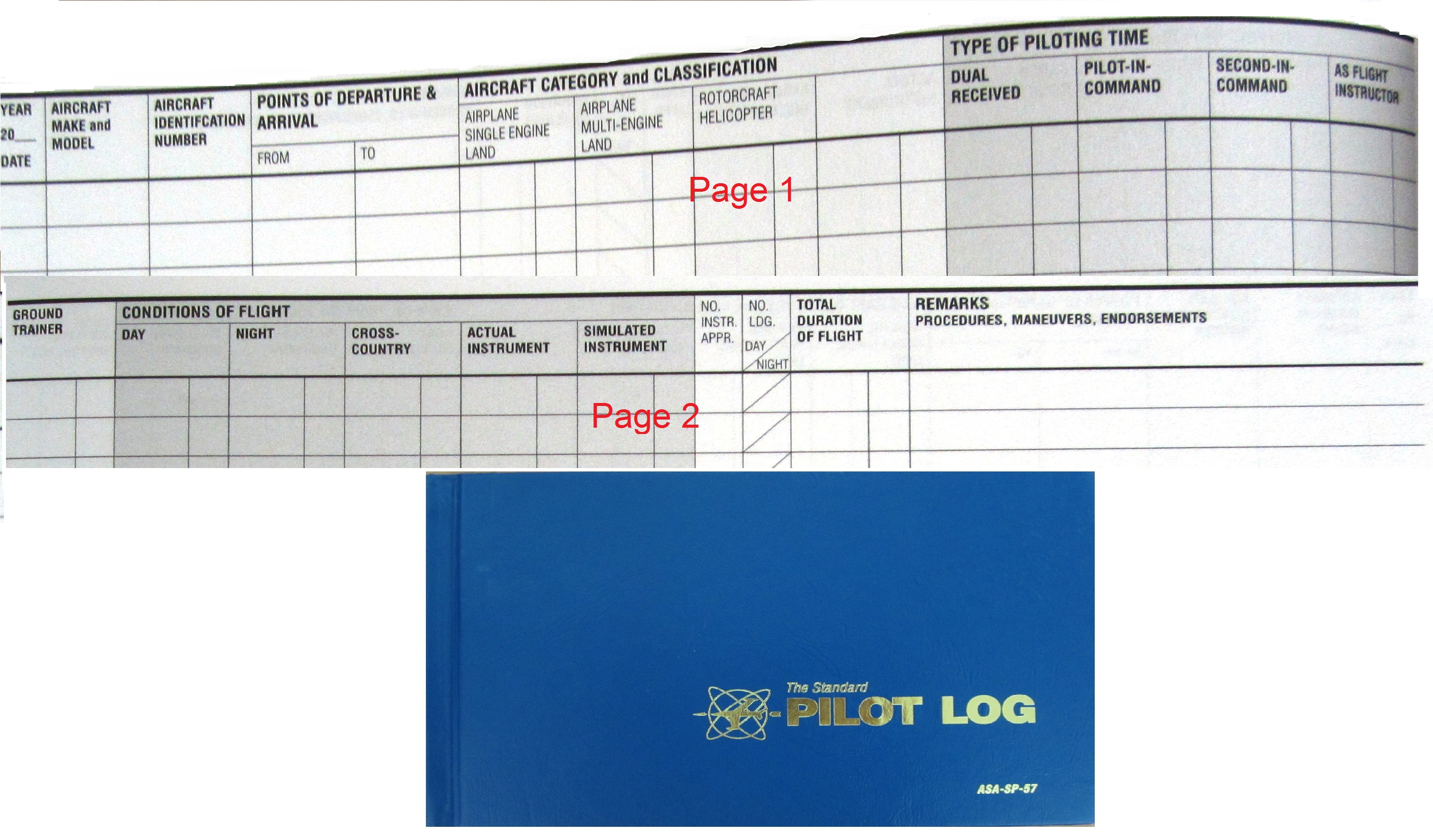 Pilot Logbook (Navy Blue) TGAT