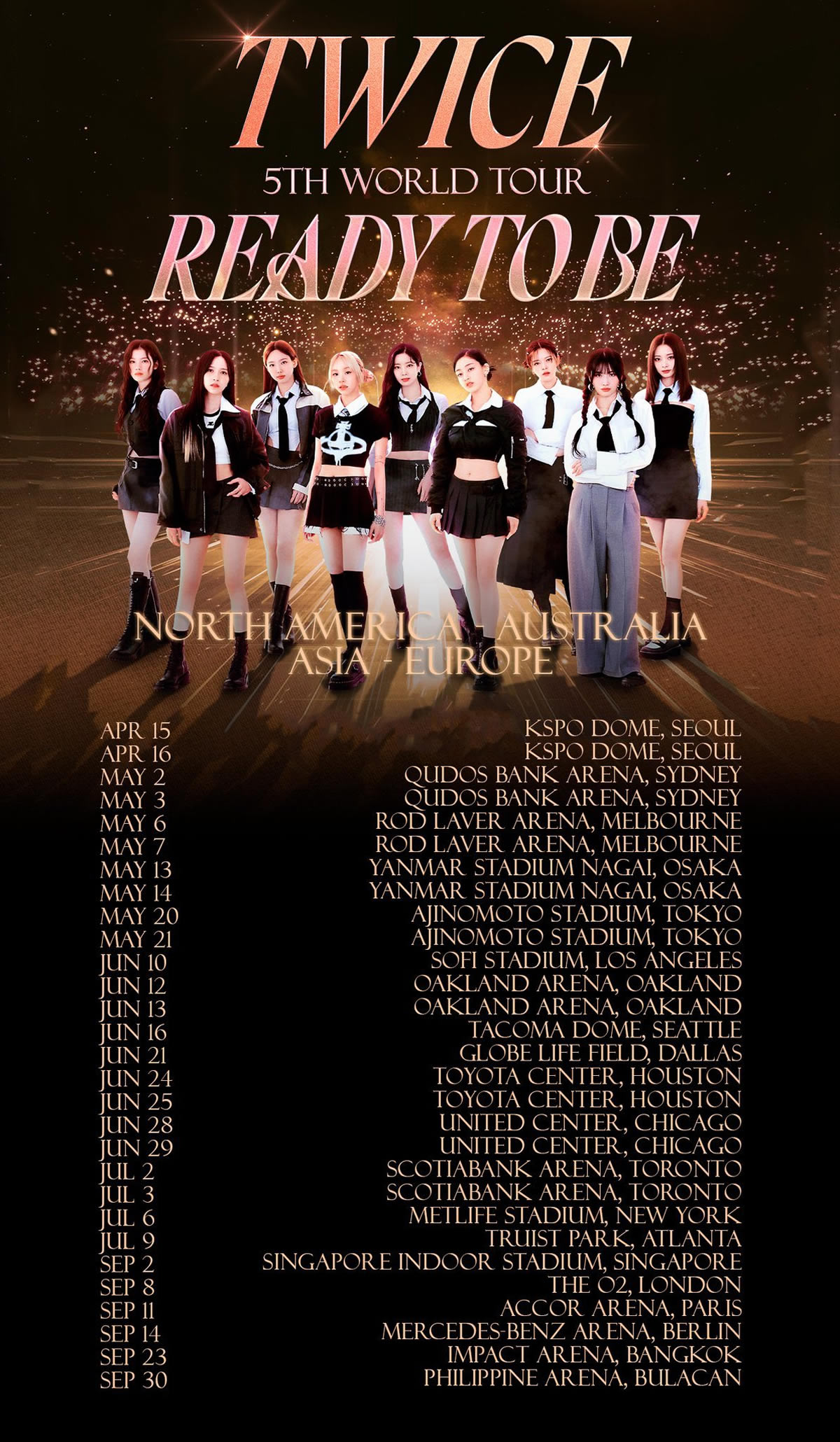 TWICEバンコク公演は2023年9月23日(土) インパクトアリーナ タイランドハイパーリンクス：Thai Hyper