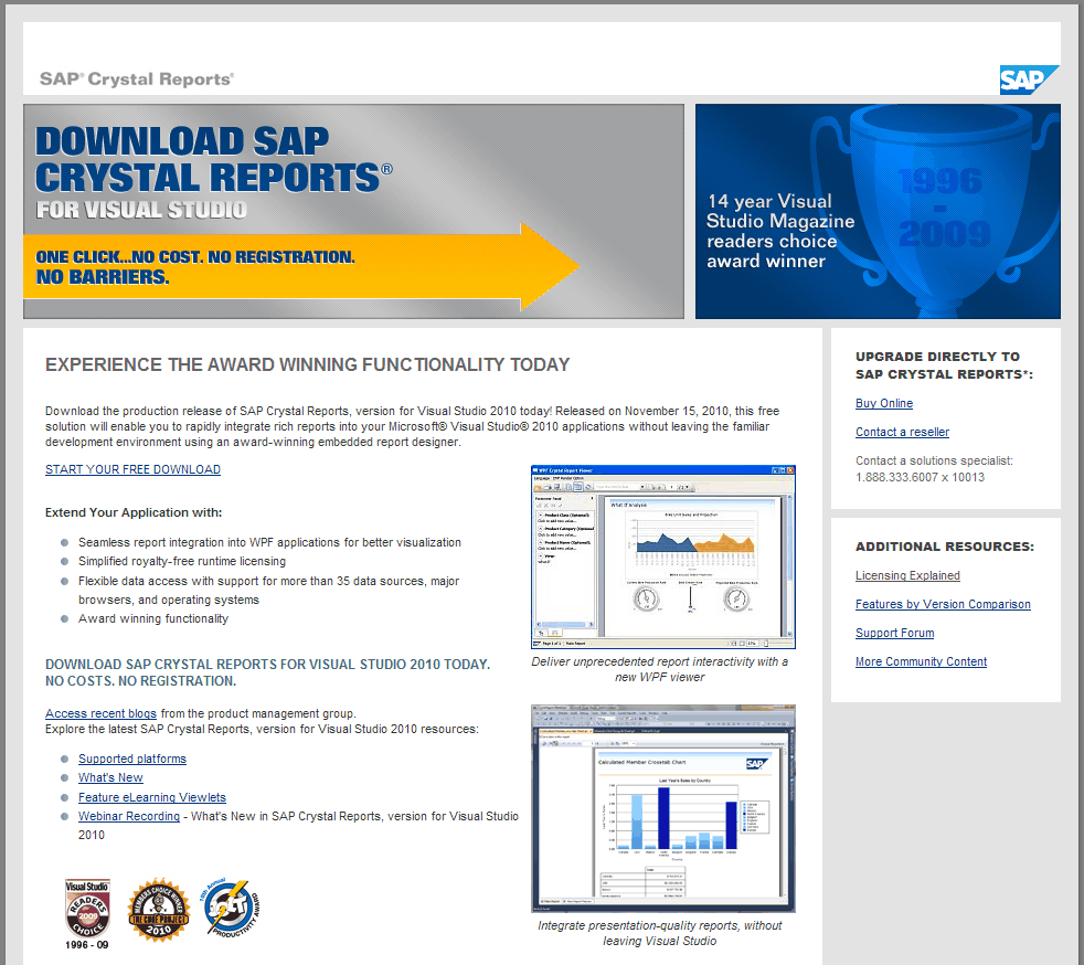 ลิขสิทธิ์ของ License Crystal Report for Visual Studio ที่โหลดมาใช้กับ