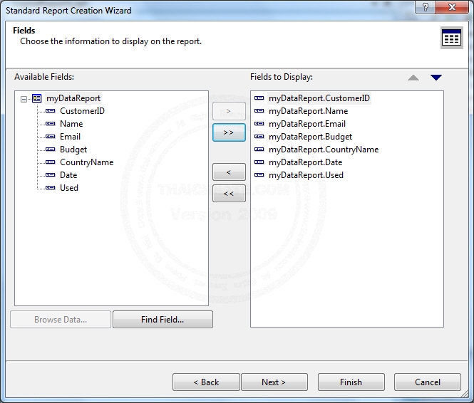 Crystal Report กับการสร้าง Report รายงานแบบ JOIN ข้อมูลหลายตาราง Table