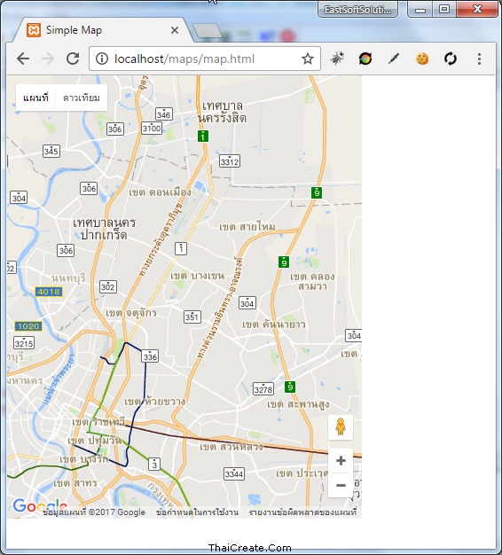 ตอนที่ 1 Google Maps API (JavaScript) เบื้องต้นกับการใช้งานแผนที่บน