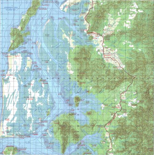 Topographic Maps of Thailand L7017 series 150,000 topo map sheets