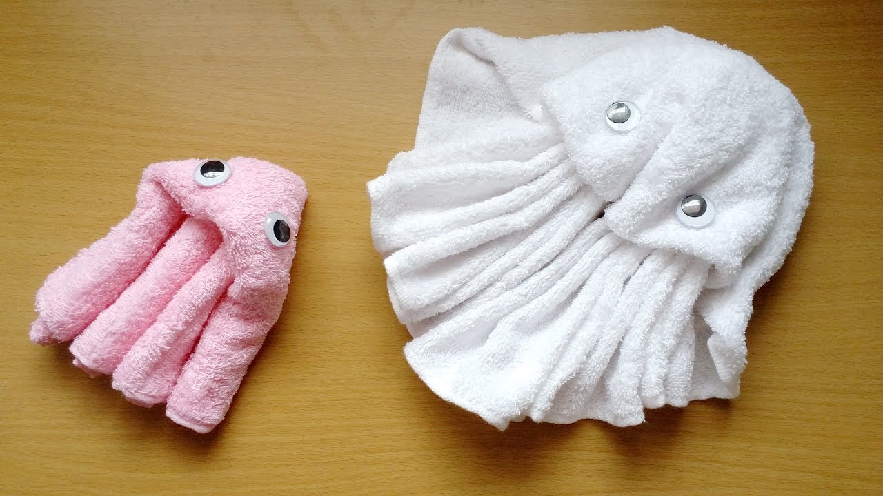 DIY How to Make Easy Towel jellyfish / Quick & Cute Gift Thaitrick