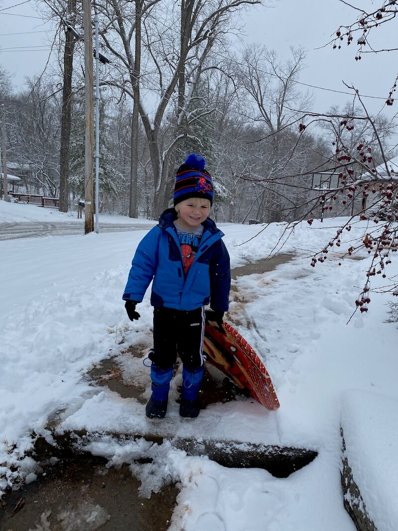 Snow Day Fun in the Backyard