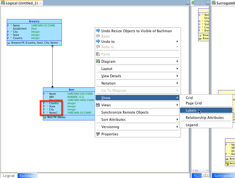 Designing Surrogate vs Natural Keys with Oracle SQL Developer