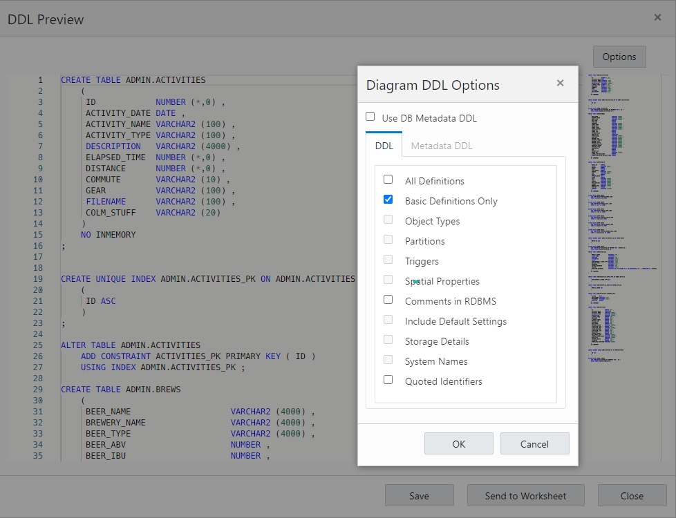 Generating DDL for your Oracle objects in SQL Developer 