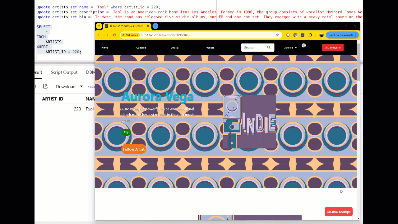 TypeScript (Remix)  app using Oracle Database, REST APIs