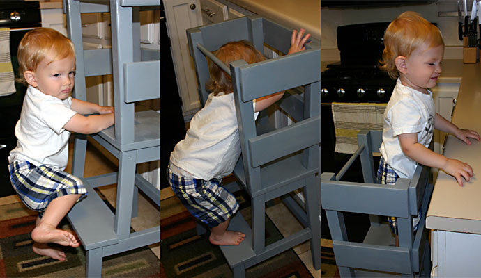 Building a Learning Tower with an IKEA Bekvam Stool