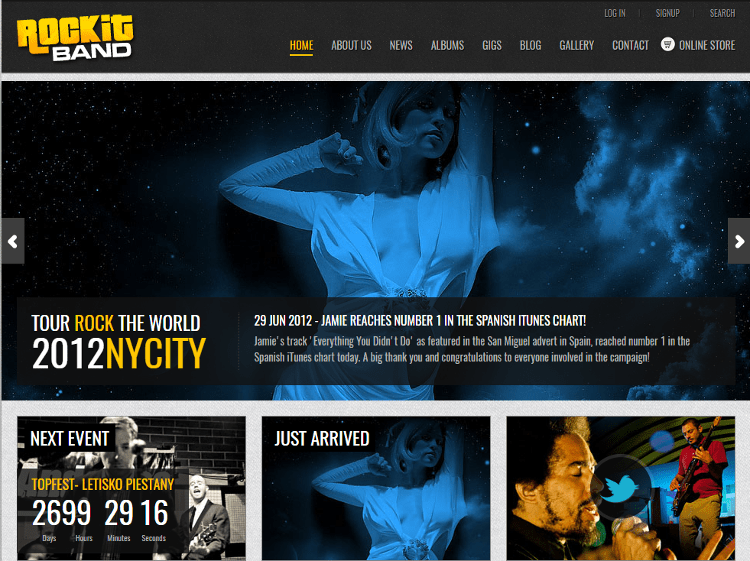 Top 5 Music Band, Musicians, Singer, Radio HTML5 Templates