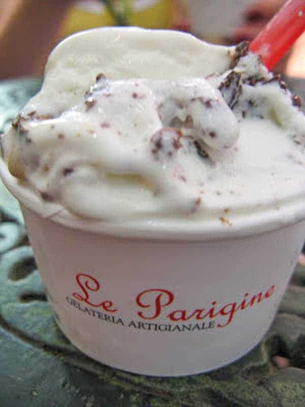 Hot fudge sauce - Rich and decadent hot fudge you can make at home! Italian Gelato in a paper cup in Florence, Italy