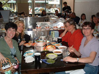 Luscious Ricotta Cheesecake made with homemade ricotta Gathering of my sisters at a sushi bar in Seattle
