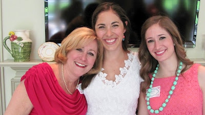 Bridal shower photo Shelli, Maggie and Molly at the bridal shower