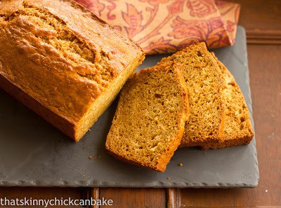 Sweet Potato Bread - A scrumptious, autumnal loaf! Overhead view of sliced Sweet Potato Bread.
