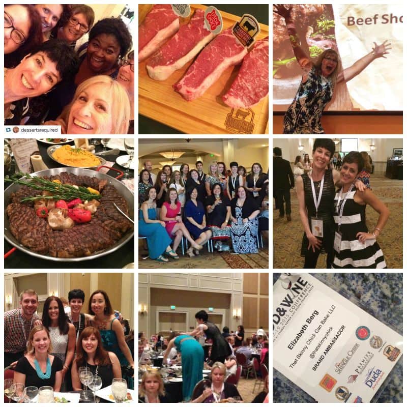 Photo collage from the Food and Wine Conference #FWCon Collage
