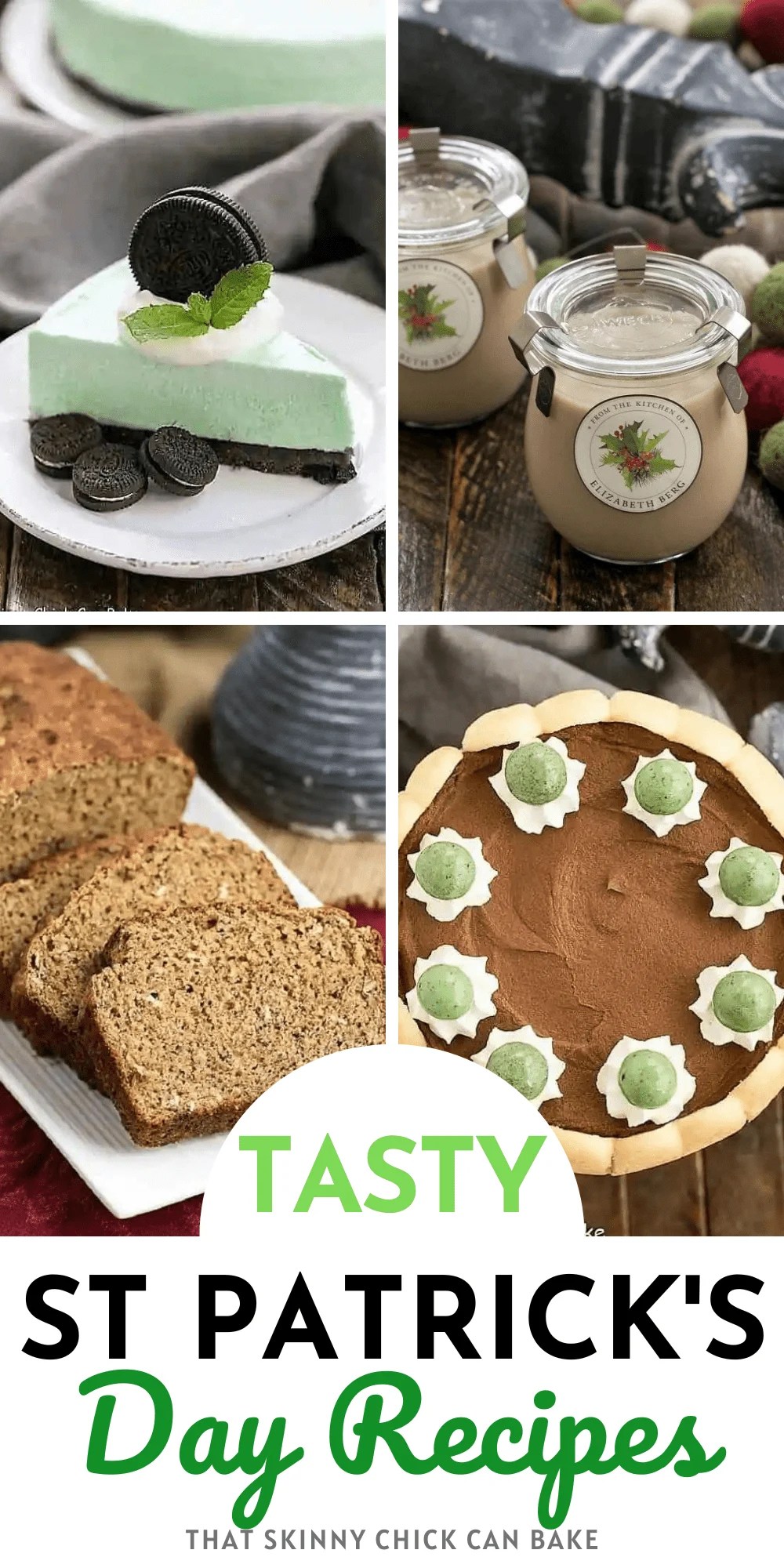 St Patrick's Day Recipes - Holiday recipes even the pickiest family will love!! St Patrick's Day Recipes collage with 4 photos above a title text box.