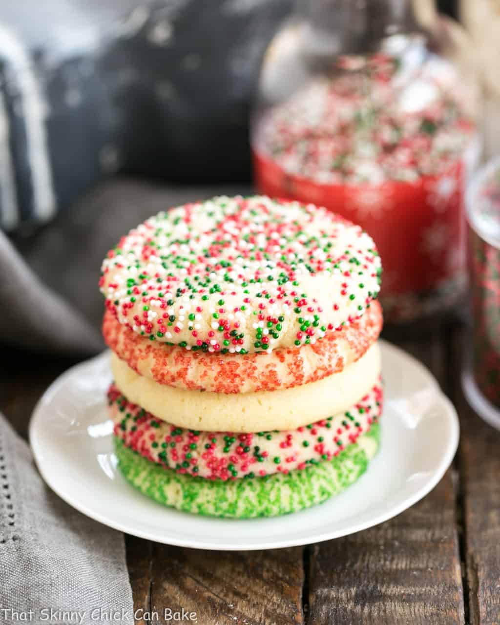 Old-Fashioned Amish Sugar Cookies - These melt in your mouth cookies are perfect for any occasion! Old-Fashioned Amish Sugar Cookies stacked on a white plate.