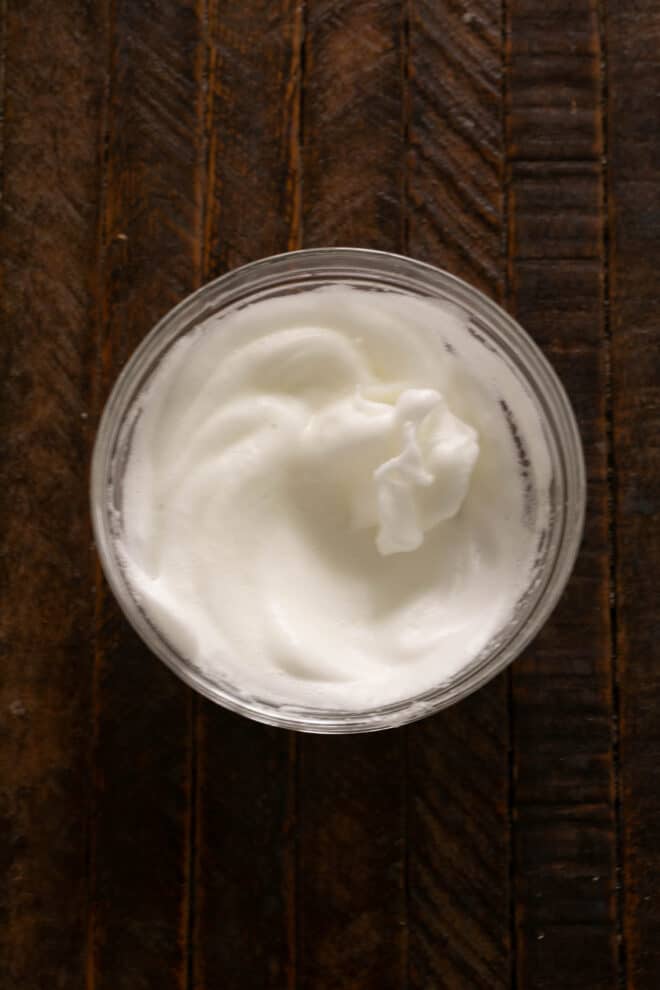 Whip egg whites.