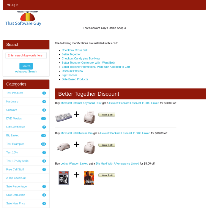 Zen Cart Demo Sites by That Software Guy